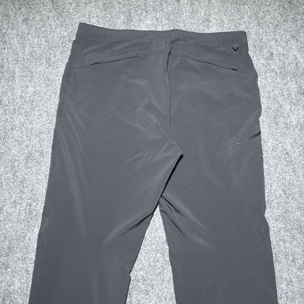 REI Cargo Hiking Pants Men's Size XL 34L Black Performance Stretch Belted Logo - Picture 9 of 14